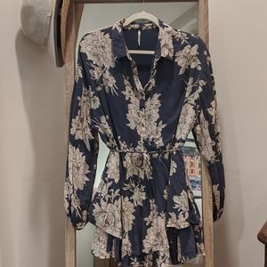 Free people floral mini dress